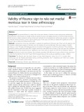 Validity of flounce sign to rule out medial meniscus tear in knee arthroscopy