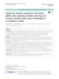 Subjective health complaints, functional ability, fear avoidance beliefs, and days on sickness benefits after work rehabilitation – a mediation model