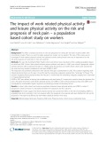 The impact of work related physical activity and leisure physical activity on the risk and prognosis of neck pain – a population based cohort study on workers
