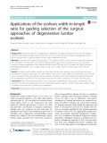 Applications of the scoliosis width-to-length ratio for guiding selection of the surgical approaches of degenerative lumbar scoliosis