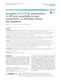 Association of rs1137101 polymorphism in LEPR and susceptibility to knee osteoarthritis in a Northwest Chinese Han population
