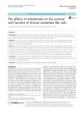 The effects of zoledronate on the survival and function of human osteoblast-like cells