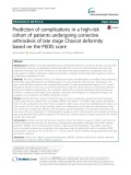 Prediction of complications in a high-risk cohort of patients undergoing corrective arthrodesis of late stage Charcot deformity based on the PEDIS score