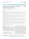 Risk factors for back pain in marines; a prospective cohort study