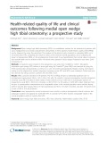 Health-related quality of life and clinical outcomes following medial open wedge high tibial osteotomy: A prospective study