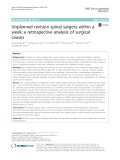 Unplanned revision spinal surgery within a week: A retrospective analysis of surgical causes
