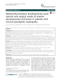 Relationship between developmental canal stenosis and surgical results of anterior decompression and fusion in patients with cervical spondylotic myelopathy