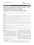 Quadriceps performance under activation of foot dorsal extension in healthy volunteers: An interventional cohort study
