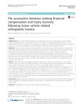 The association between seeking financial compensation and injury recovery following motor vehicle related orthopaedic trauma