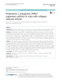 Prokineticin 2 antagonist, PKRA7 suppresses arthritis in mice with collageninduced arthritis