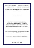 Summary of geography doctoral thesis: Studying the spatio-temporal variation of Tien River channel belongs to Dong Thap province for natural disaster adaptive capacity