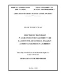 Summary of the PhD thesis Theoretical and mathematical physics: Electronic transport in semiconductor nanostructure based on polar material AlGaN/GaN and Penta-Graphene nanoribbon