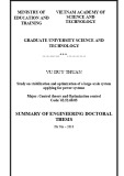 Summary of Engineering doctoral thesis: Study on stabilization and optimization of a large-scale system applying for power systems