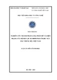 Luận án Tiến sĩ Sinh học: Nghiên cứu thành phần loài, phân bố và hiện trạng của bộ bọ cạp (Scorpiones) ở khu vực Bắc Trung Bộ, Việt Nam