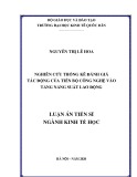 Luận án Tiến sĩ Kinh tế học: Nghiên cứu thống kê đánh giá tác động của tiến bộ công nghệ vào tăng năng suất lao động