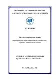 Doctoral dissertation summary Business Administration: The roles of student trust, identity and commitment in the relationship between university reputation and behavioral intention