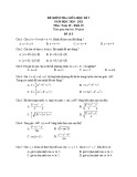 Đề kiểm tra giữa học kì 2 môn Toán lớp 10 năm 2020-2021 - Đề 8