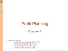Lecture Managerial accounting for managers (4e) - Chapter 9: Profit planning