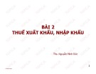 Bài giảng Thuế: Bài 2 - Ths. Nguyễn Minh Đức