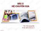 Bài giảng Hệ thống thông tin quản lý: Bài 5 - Ths. Trần Quang Diệu