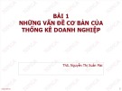 Bài giảng Thống kê doanh nghiệp: Bài 1 - ThS. Nguyễn Thị Xuân Mai