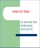 Bài giảng Khám cột sống - Đàm Xuân Tùng