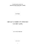 Luận văn Thạc sĩ Khoa học: Chế tạo và nghiên cứu tính chất vật liệu La2NiO4