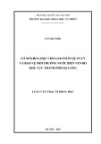 Luận văn Thạc sĩ Khoa học: Cơ sở khoa học cho giải pháp quản lý và bảo vệ môi trường nước biển ven bờ khu vực thành phố Hạ Long