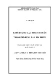 Luận văn Thạc sĩ Khoa học vật chất: Khối lượng các boson chuẩn trong mô hình 3-3-1 tối thiểu