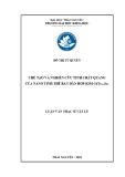 Luận văn Thạc sĩ Vật lý: Chế tạo và nghiên cứu tính chất quang của nano tinh thể bán dẫn hợp kim CdTe1-xSex