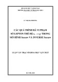 Luận văn Thạc sĩ Khoa học vật chất: Quá trình rã vi phạm số lepton thế hệ ei - ejγ trong mô hình Seesaw và Inverse Seesaw