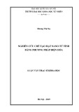 Luận văn Thạc sĩ Khoa học: Nghiên cứu chế tạo hạt nano từ tính bằng phương pháp điện hóa