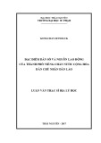 Luận văn Thạc sĩ Địa lý học: Đặc điểm dân số và nguồn lao động của thành phố Viêng Chăn nước cộng hòa dân chủ nhân dân Lào