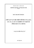 Luận án Tiến sĩ Vật lý: Chế tạo vật liệu ñiện môi họ SrTi1-xMxO3 (M = Fe, Co, Ni) và nghiên một số tính chất của chúng