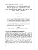 Ứng dụng mạng nơron nhân tạo trong phát hiện xâm nhập mạng dựa vào tần suất lời gọi hệ thống với bộ dữ liệu ADFA-LD