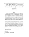 Thiết kế hệ thống quản lý năng lượng điện tiêu thụ công suất thấp và truyền dẫn dữ liệu tin cậy trên lưới điện