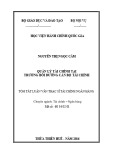 Tóm tắt Luận văn Thạc sĩ Tài chính Ngân hàng: Quản lý tài chính tại Trường Bồi dưỡng cán bộ tài chính