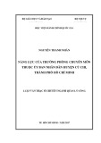 Luận văn Thạc sĩ Quản lý công: Năng lực của Trưởng phòng chuyên môn thuộc Ủy ban nhân dân huyện Củ Chi, Thành phố Hồ Chí Minh