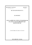 Luận văn Thạc sĩ Tài chính Ngân hàng: Nâng cao hiệu quả sử dụng vốn kinh doanh của Công ty Trách nhiệm hữu hạn Trường Tiến Lợi