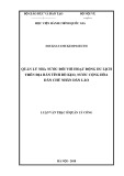 Luận văn Thạc sĩ Quản lý công: Quản lý nhà nước đối với hoạt động du dịch trên địa bàn tỉnh Bò Kẹo, nước Cộng hòa Dân chủ Nhân dân Lào