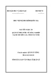 Tóm tắt Luận văn Thạc sĩ Quản lý công: Quản lý nhà nước về nông nghiệp tại huyện Bến Cầu, tỉnh Tây Ninh