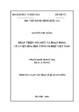 Tóm tắt Luận văn Thạc sĩ Quản lý công: Hoàn thiện tổ chức và hoạt động của Viện Hóa học Công nghiệp Việt Nam