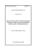 Luận văn Thạc sĩ Quản lý công: Quản lý nhà nước về chất thải rắn sinh hoạt trên địa bàn thành phố Thủ Dầu Một, tỉnh Bình Dương