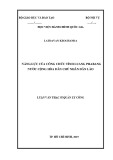 Luận văn Thạc sĩ Quản lý công: Năng lực của công chức Tỉnh Luang Phra Bang nước Cộng hòa Dân chủ Nhân dân Lào