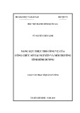 Luận văn Thạc sĩ Quản lý công: Năng lực thực thi công vụ của công chức Sở Tài nguyên và Môi trường tỉnh Bình Dương