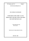 Tóm tắt Luận văn Thạc sĩ Quản lý công: Tuyển dụng công chức các Sở, tỉnh Luông Nậm Thà, nước Cộng hòa dân chủ nhân dân Lào