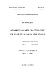 Luận văn Thạc sĩ Quản lý công: Động lực làm việc của công chức cấp xã huyện Văn Bàn, tỉnh Lào Cai