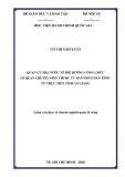 Luận văn Thạc sĩ Quản lý công: Quản lý nhà nước về bồi dưỡng công chức cơ quan chuyên môn thuộc Ủy ban nhân dân tỉnh- Từ thực tiễn tỉnh An Giang