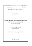 Tóm tắt Luận văn Thạc sĩ Quản lý công: Quản lý nhà nước về phòng cháy, chữa cháy trên địa bàn huyện Đông Anh, thành phố Hà Nội