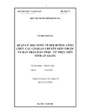 Tóm tắt Luận văn Thạc sĩ Quản lý công: Quản lý nhà nước về bồi dưỡng công chức cơ quan chuyên môn thuộc Ủy ban nhân dân tỉnh - Từ thực tiễn tỉnh An Giang